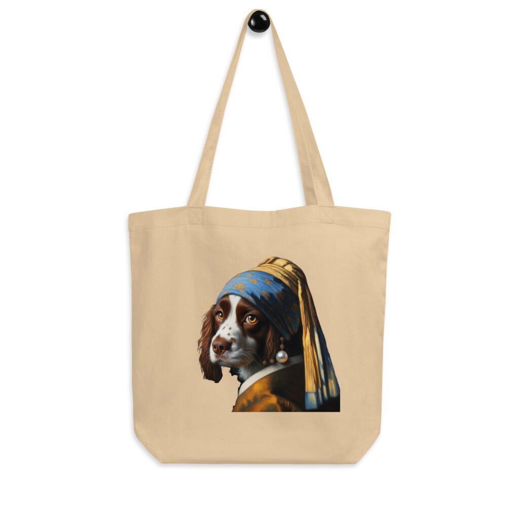 Springer Spaniel with Pearl Earring – Eco Tote Bag