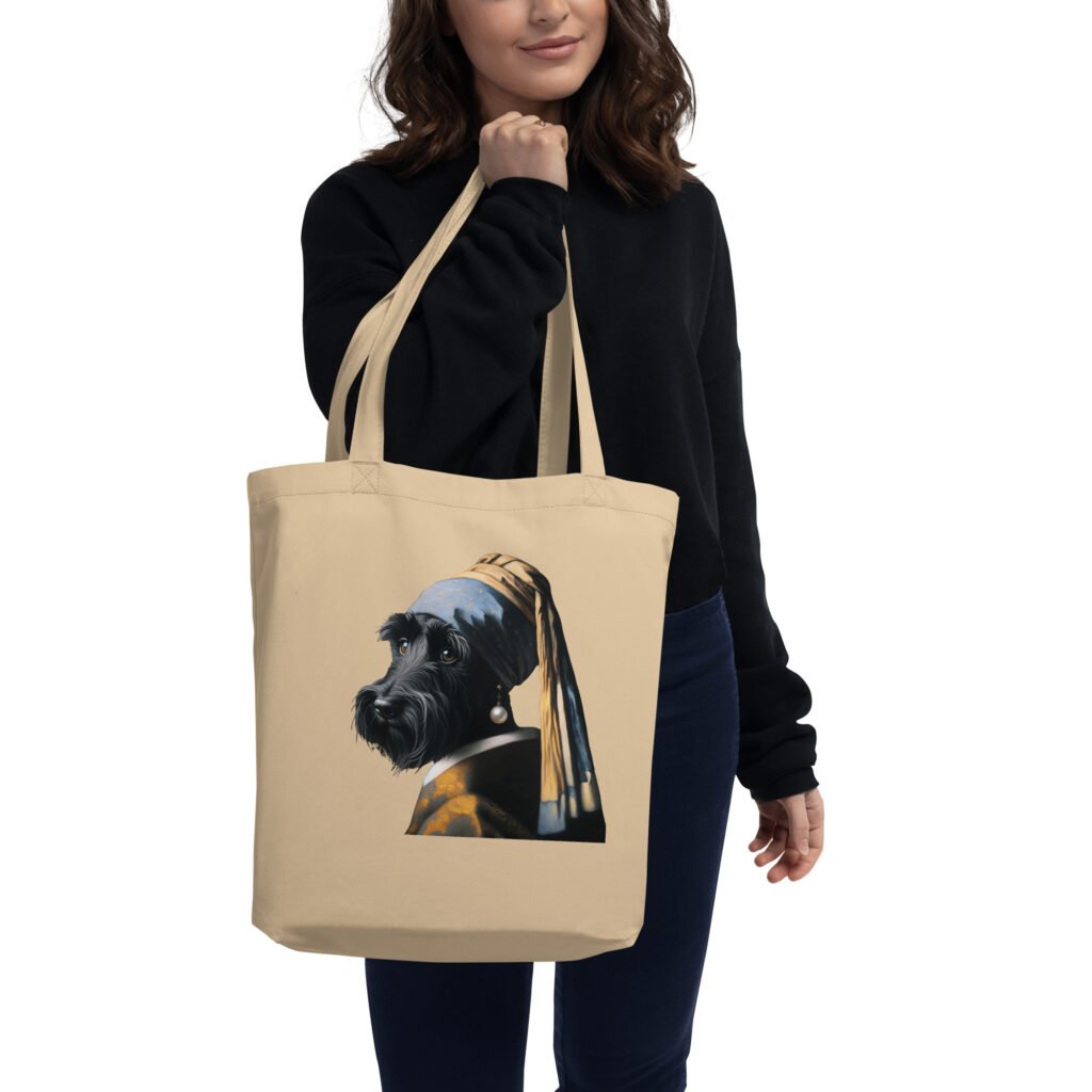 Scottish Terrier with Pearl Earring – Eco Tote Bag