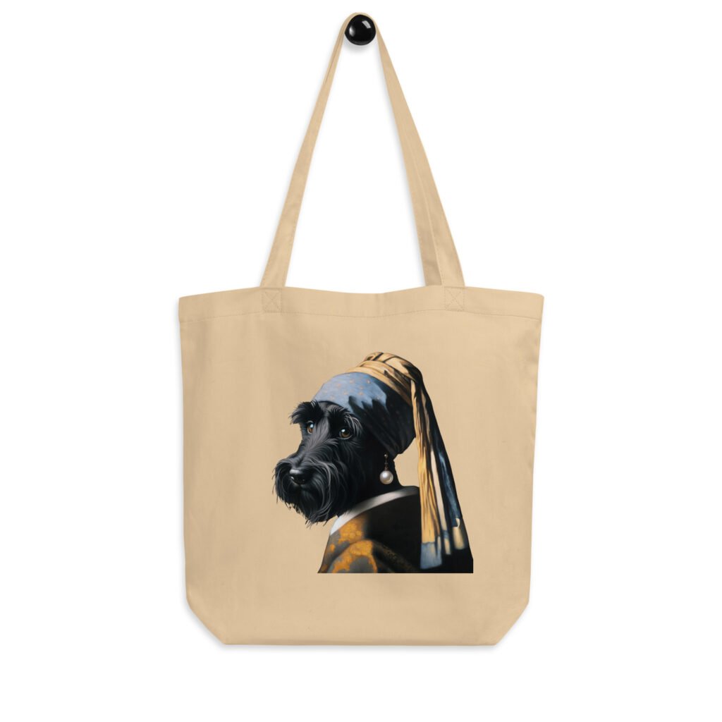 Scottish Terrier with Pearl Earring – Eco Tote Bag