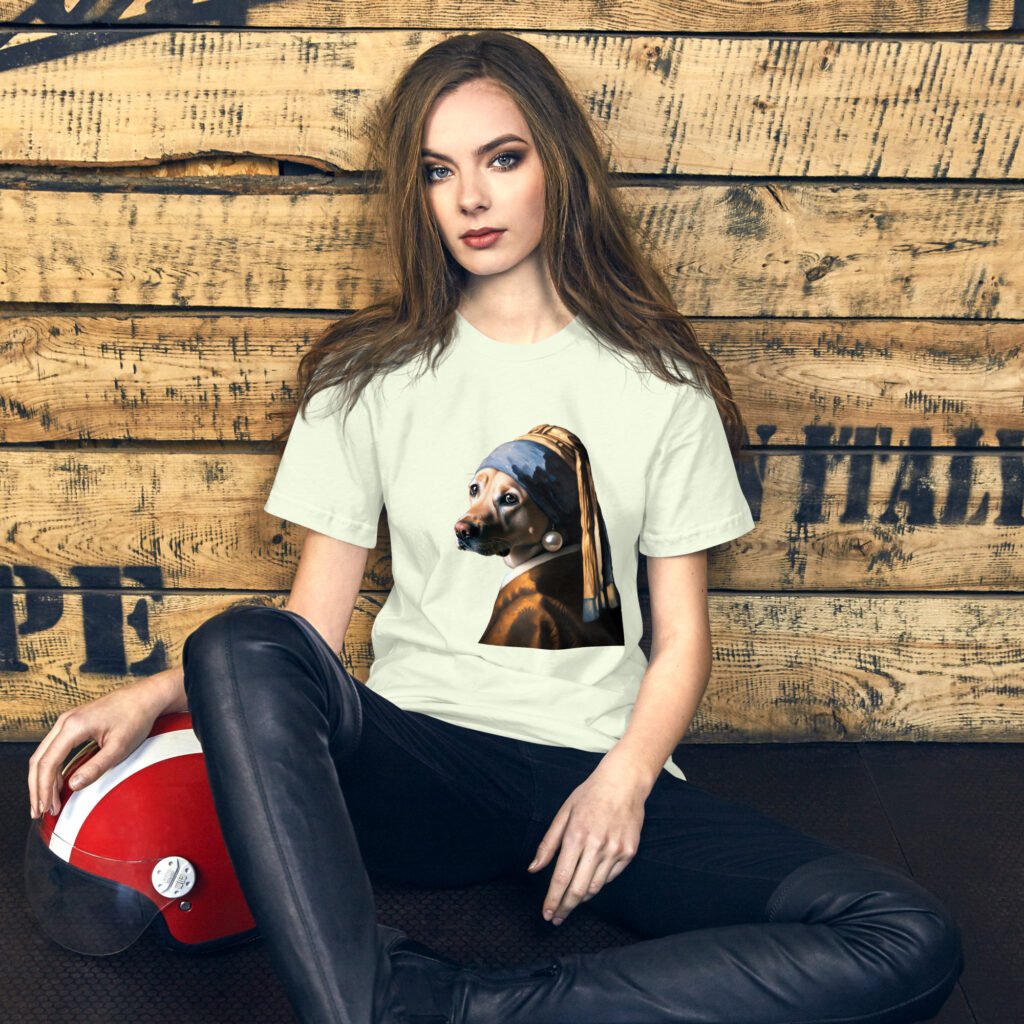 Labrador with Pearl Earring – Unisex T-Shirt