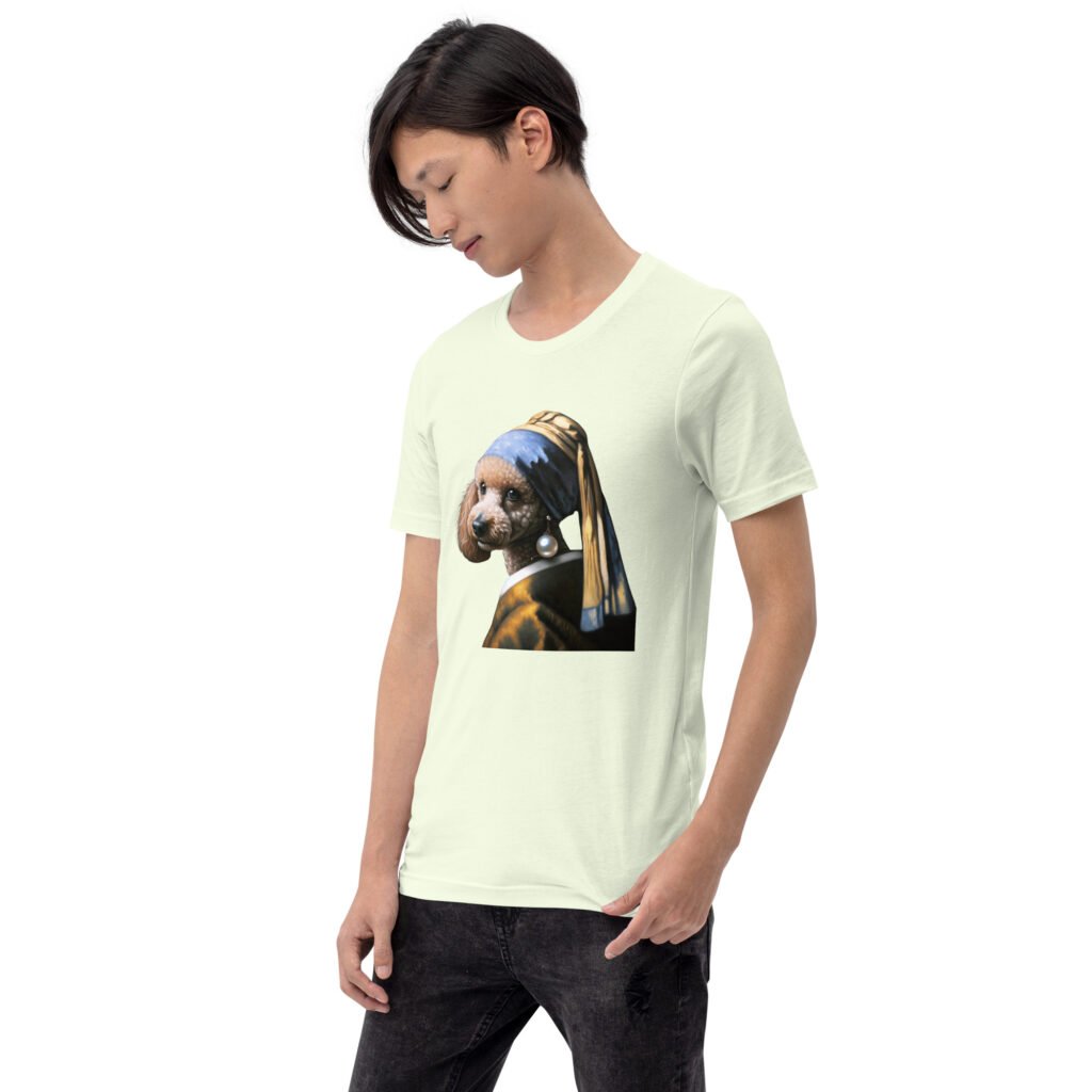 Poodle with Pearl Earring – Unisex t-shirt