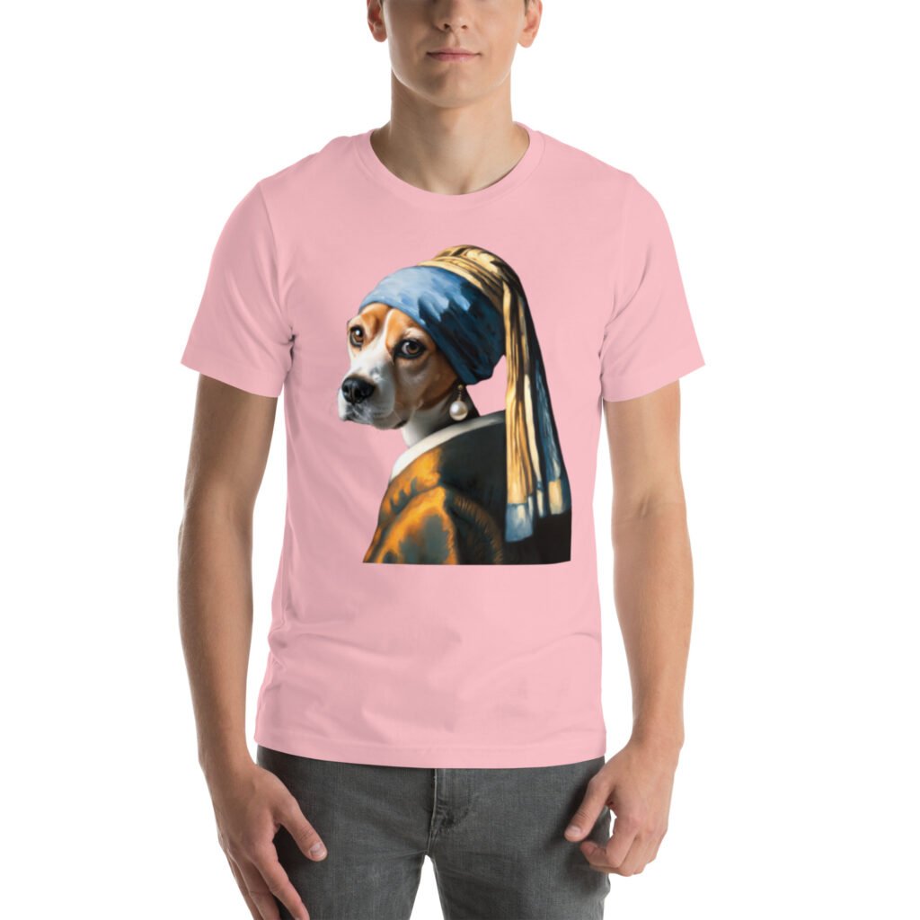 Dachshund with Pearl Earring – Unisex Staple T-Shirt