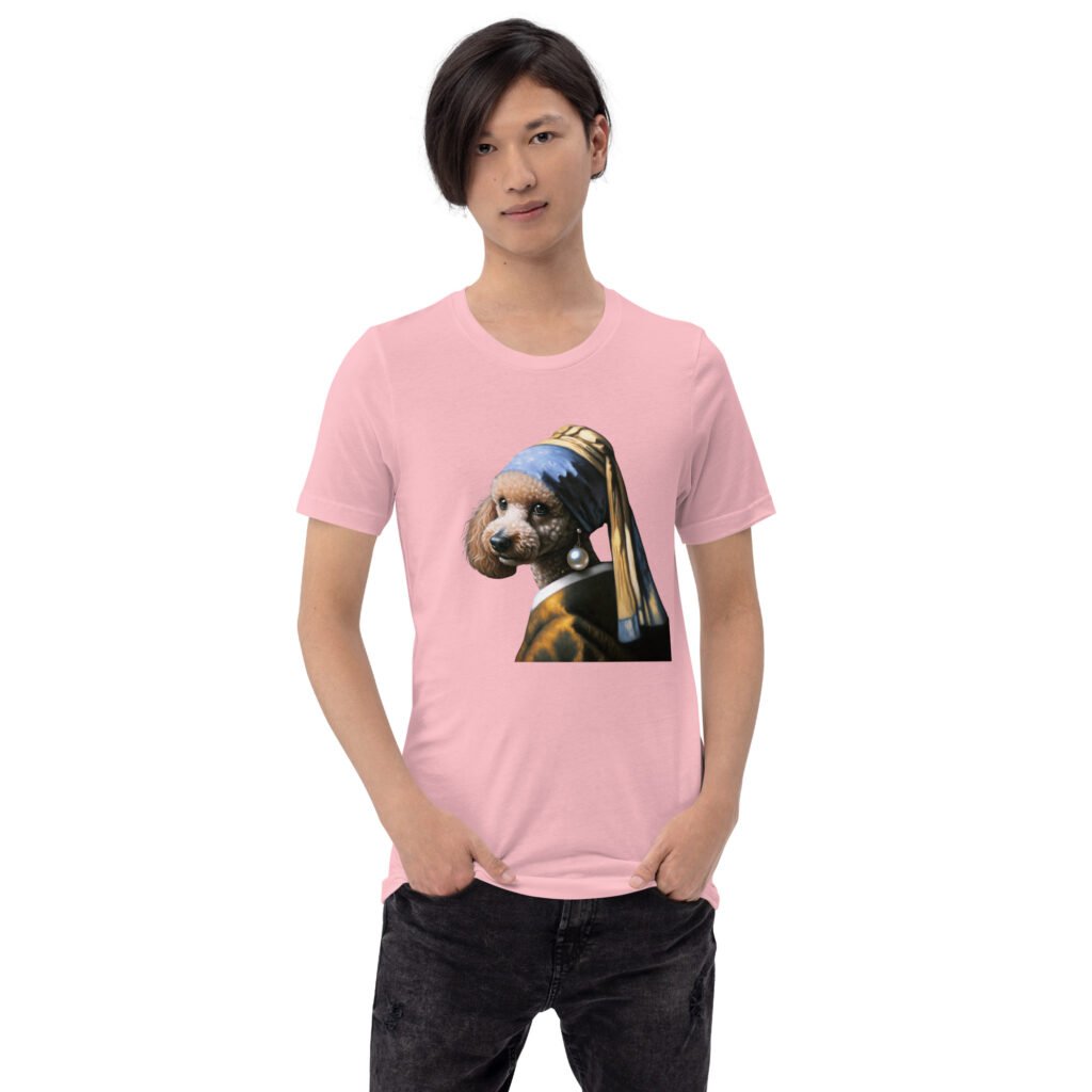 Poodle with Pearl Earring – Unisex t-shirt