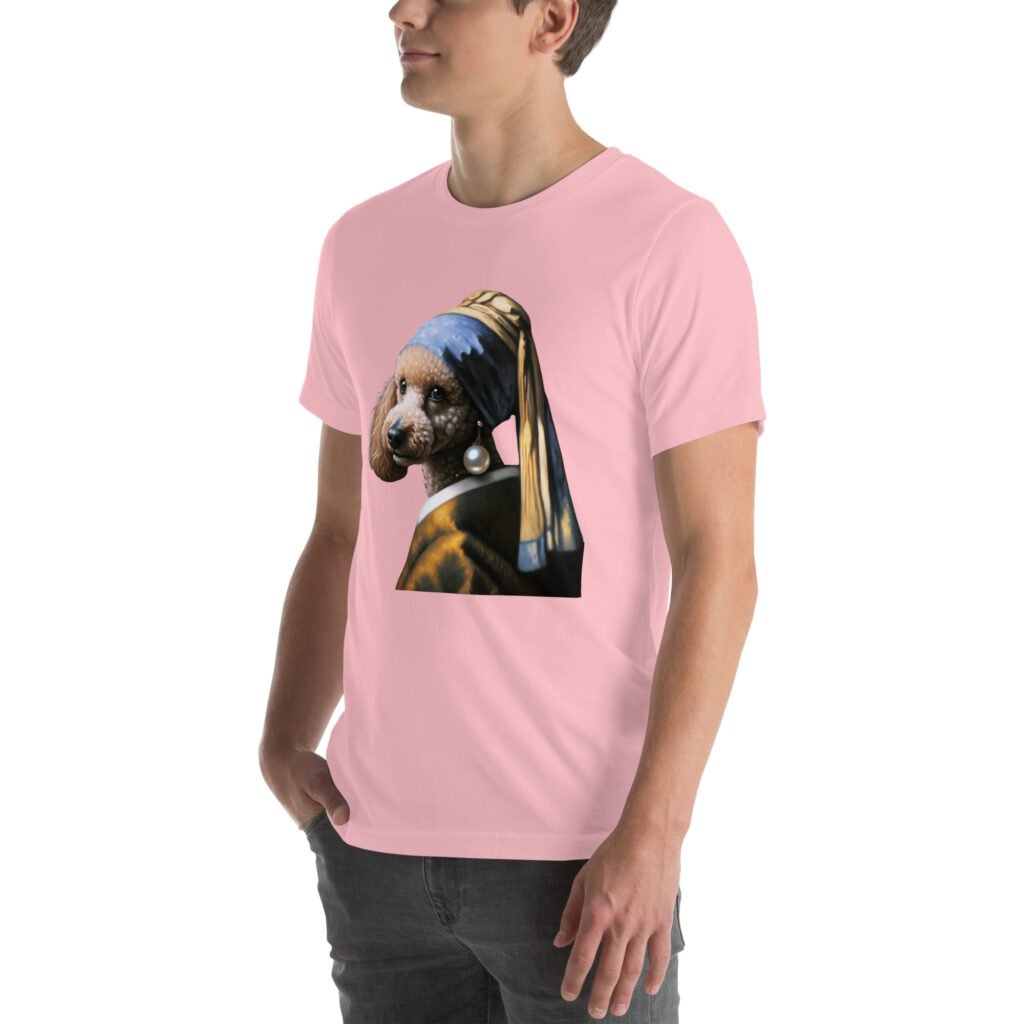 Poodle with Pearl Earring – Unisex t-shirt