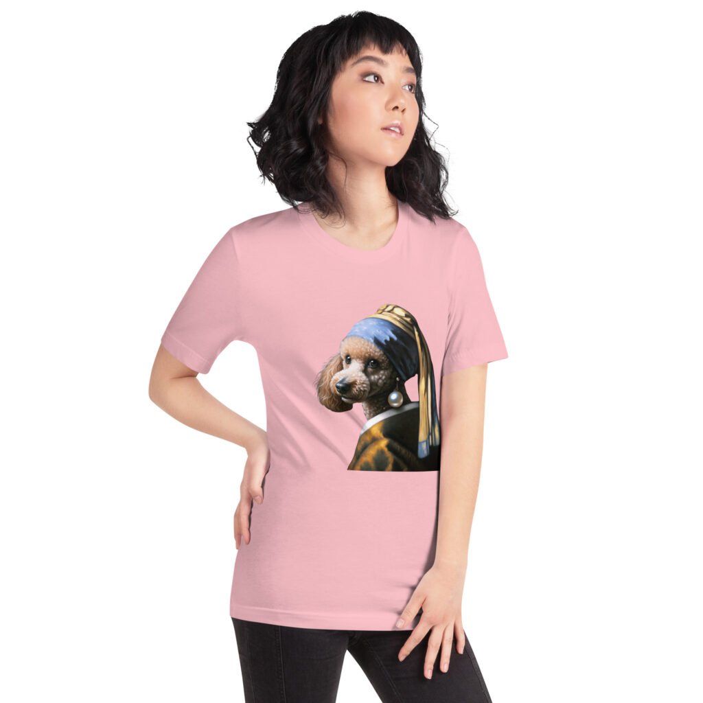 Poodle with Pearl Earring – Unisex t-shirt