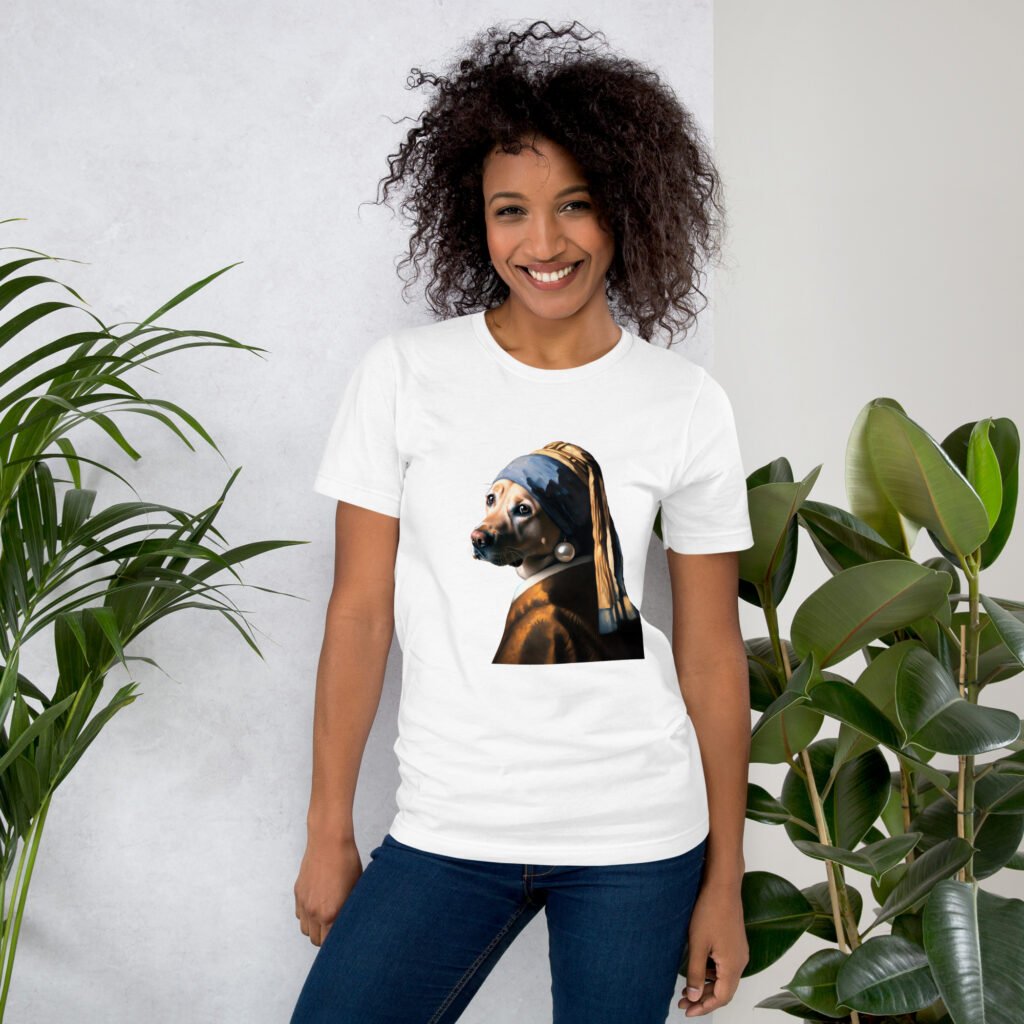 Labrador with Pearl Earring – Unisex T-Shirt