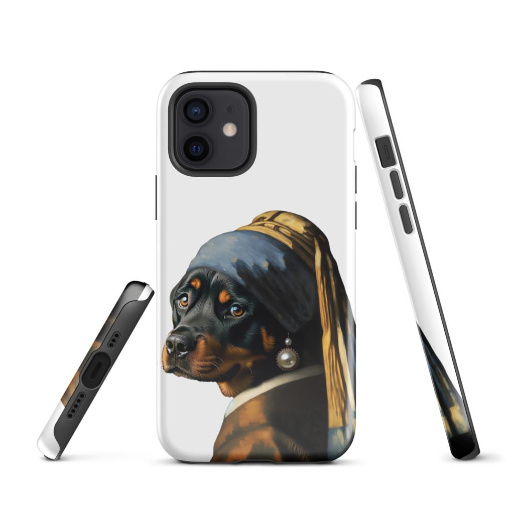 Rottweiler with Pearl Earring –  Tough Case for iPhone®