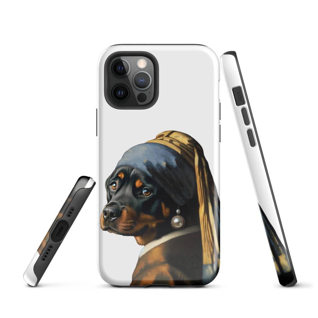 Rottweiler with Pearl Earring –  Tough Case for iPhone®