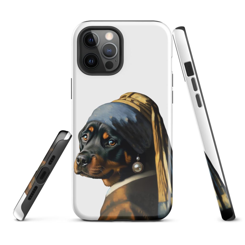 Rottweiler with Pearl Earring –  Tough Case for iPhone®