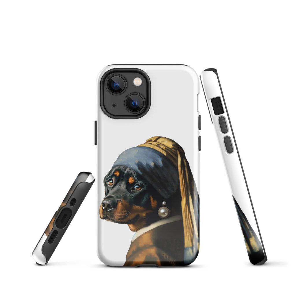 Rottweiler with Pearl Earring –  Tough Case for iPhone®