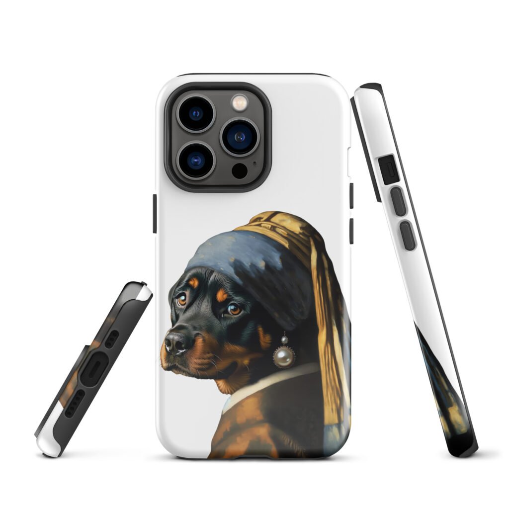 Rottweiler with Pearl Earring –  Tough Case for iPhone®