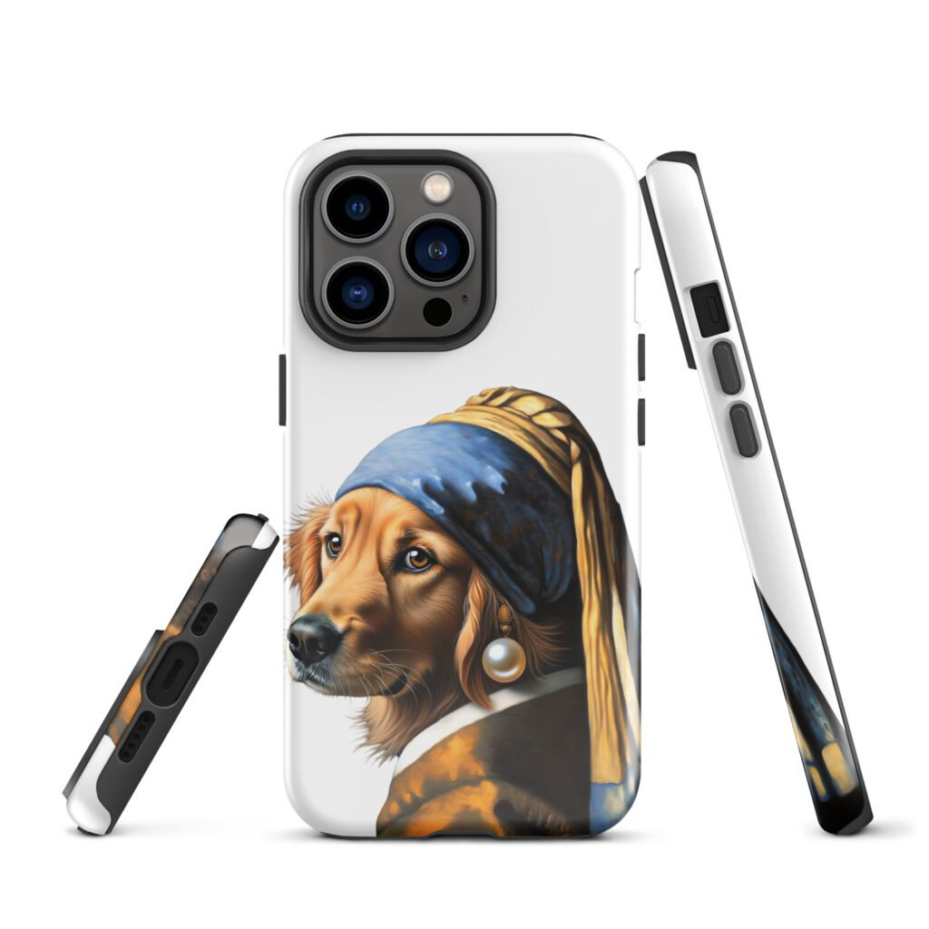 Golden Retriever with Pearl Earring – Tough Case for iPhone®