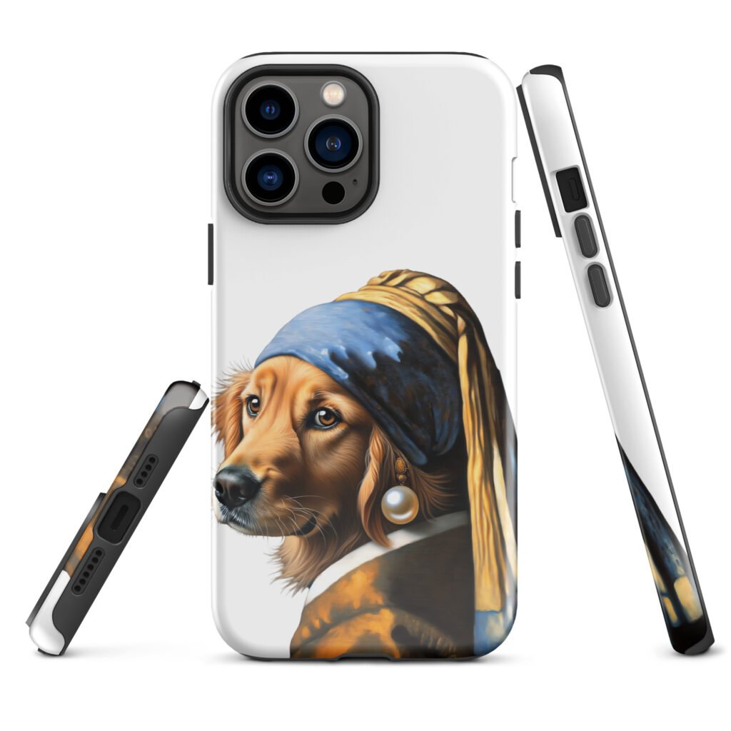 Golden Retriever with Pearl Earring – Tough Case for iPhone®