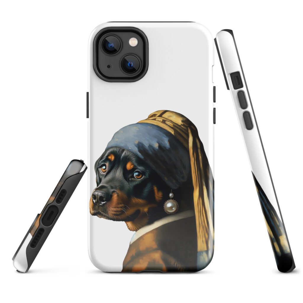 Rottweiler with Pearl Earring –  Tough Case for iPhone®