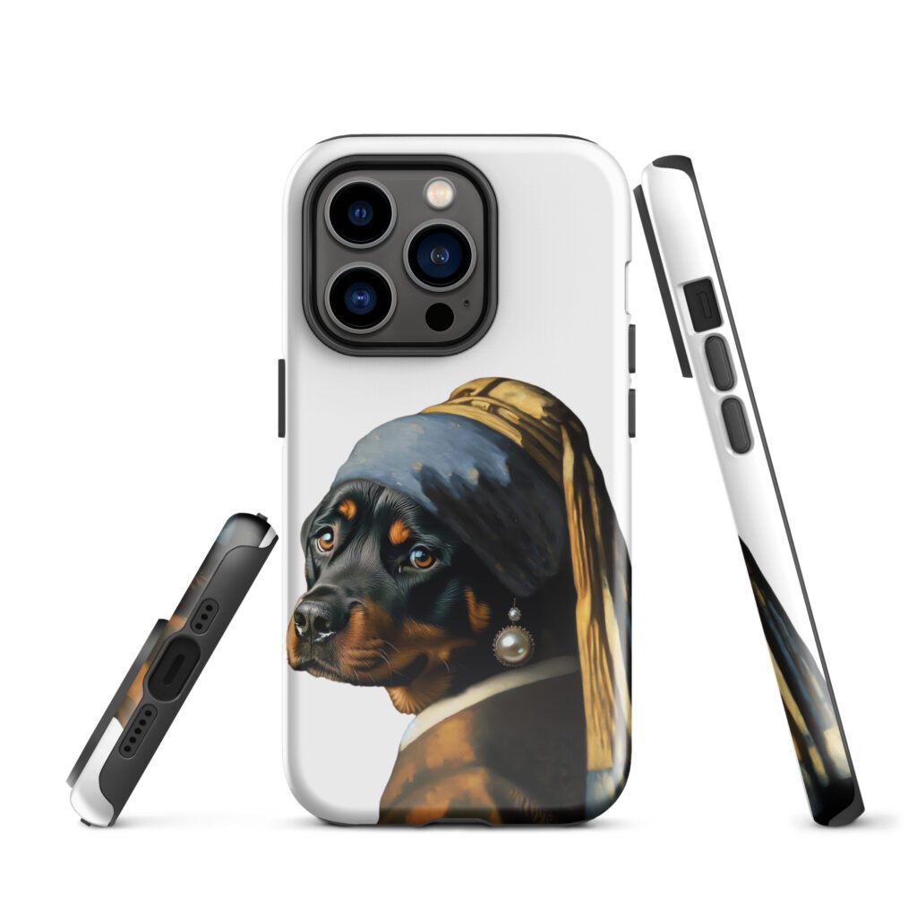 Rottweiler with Pearl Earring –  Tough Case for iPhone®