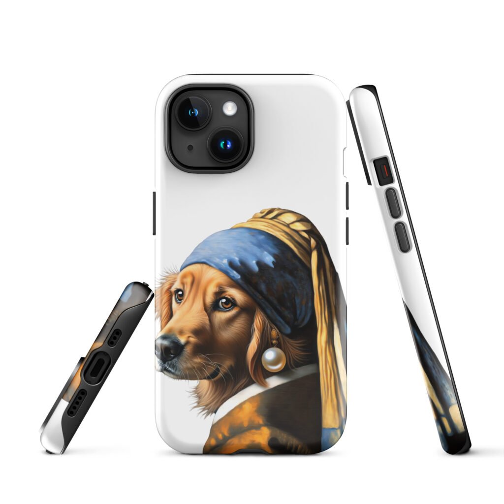 Golden Retriever with Pearl Earring – Tough Case for iPhone®