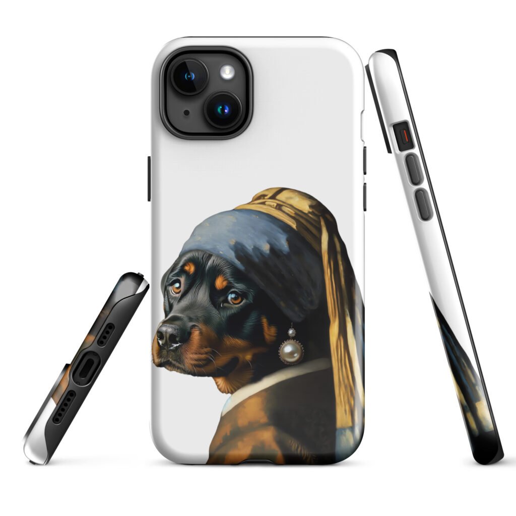 Rottweiler with Pearl Earring –  Tough Case for iPhone®