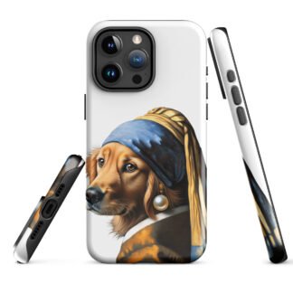 Golden Retriever with Pearl Earring – Tough Case for iPhone® - iPhone 15 Pro Max