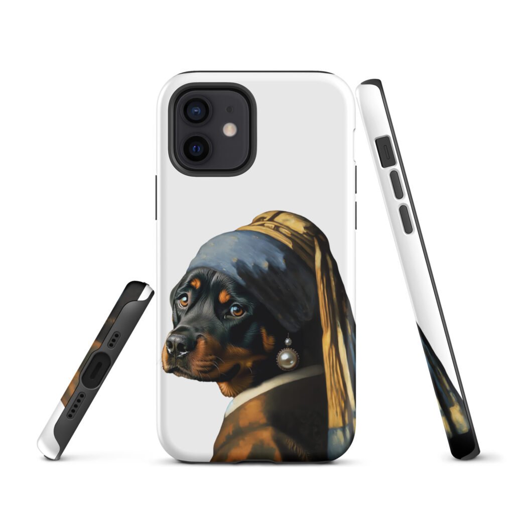 Rottweiler with Pearl Earring –  Tough Case for iPhone®