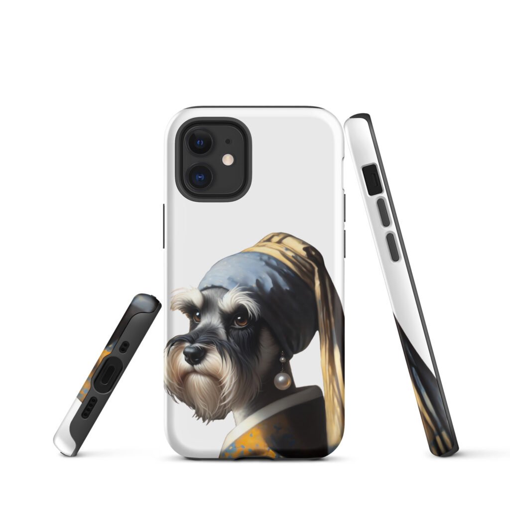 Miniature Schnauzer with Pearl Earring – Tough Case for iPhone®