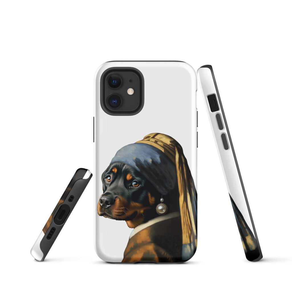 Rottweiler with Pearl Earring –  Tough Case for iPhone®