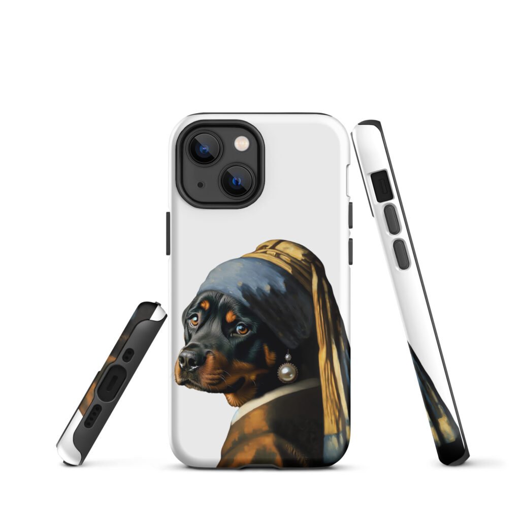 Rottweiler with Pearl Earring –  Tough Case for iPhone®