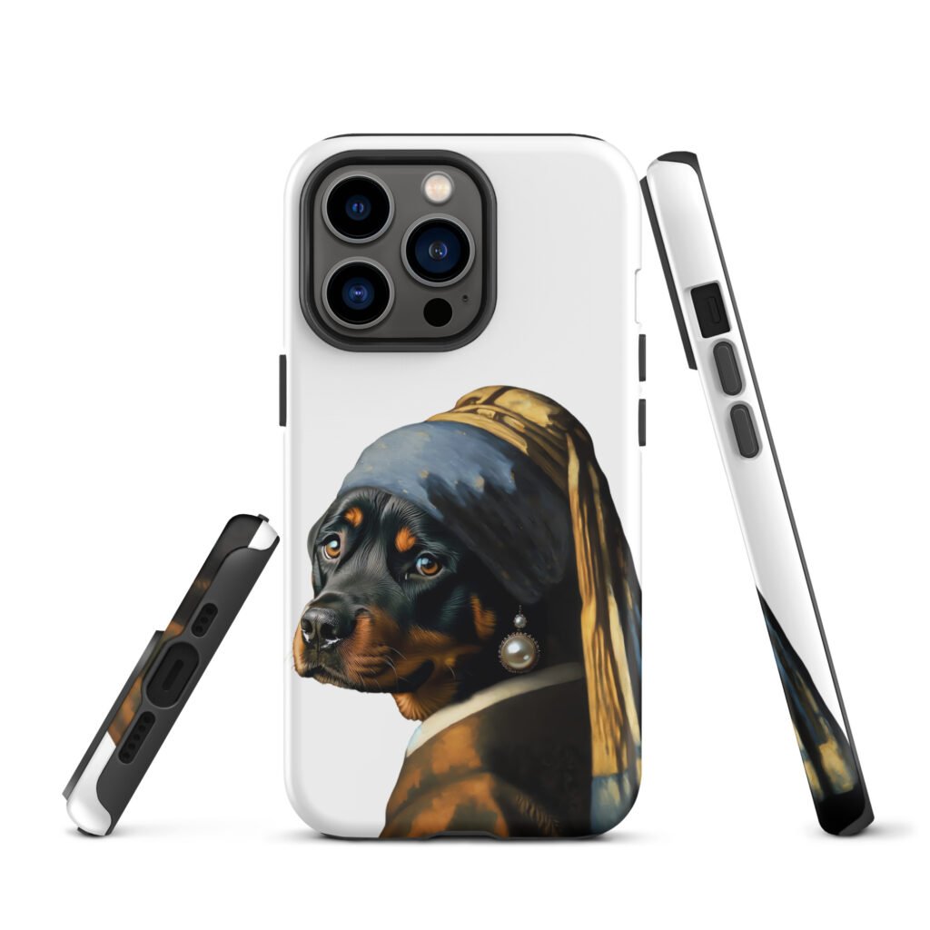 Rottweiler with Pearl Earring –  Tough Case for iPhone®