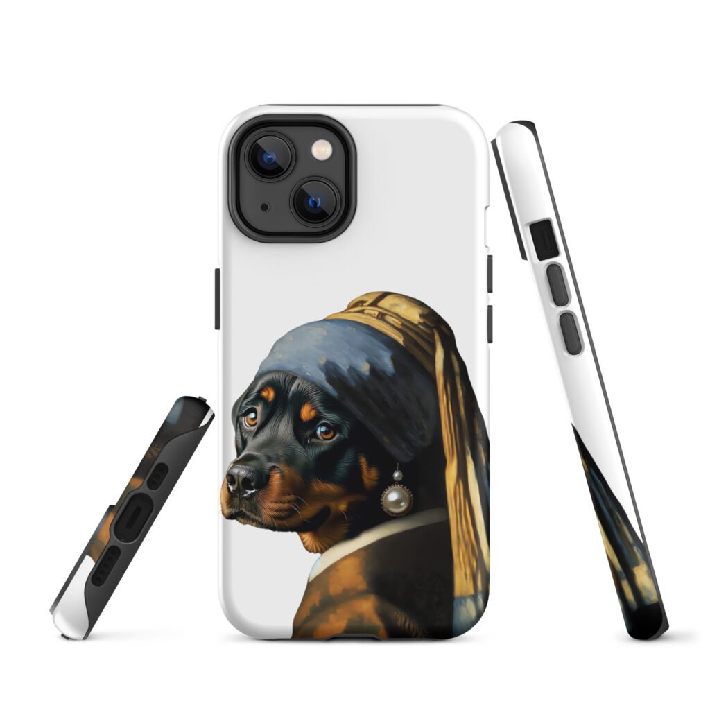 Rottweiler with Pearl Earring –  Tough Case for iPhone®