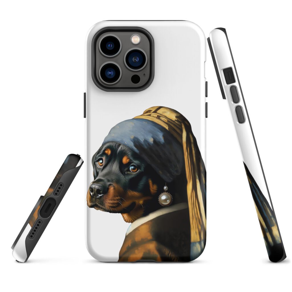 Rottweiler with Pearl Earring –  Tough Case for iPhone®