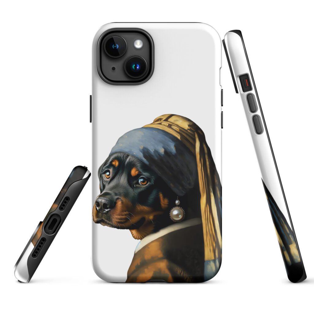 Rottweiler with Pearl Earring –  Tough Case for iPhone®