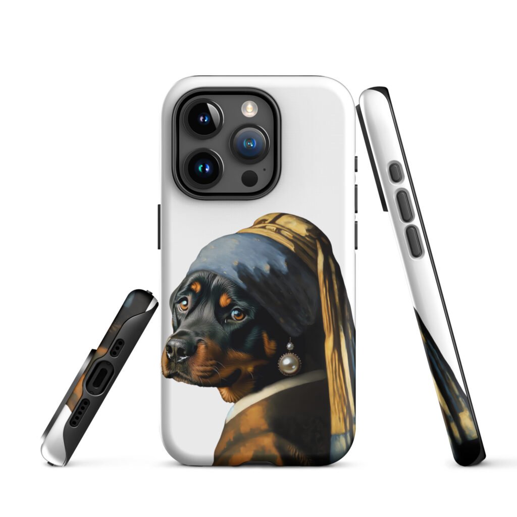 Rottweiler with Pearl Earring –  Tough Case for iPhone®