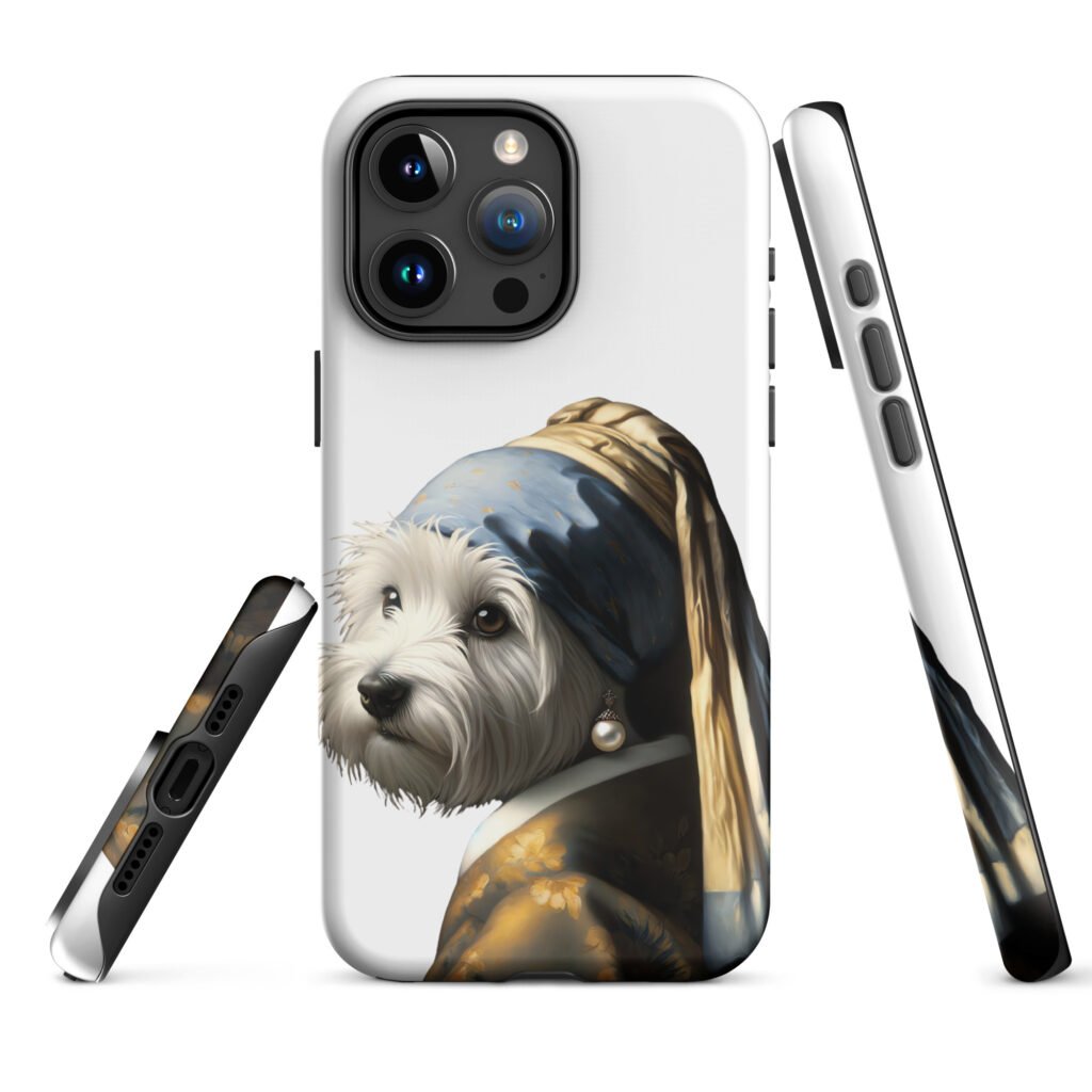 West Terrier with Pearl Earring – Tough Case for iPhone®