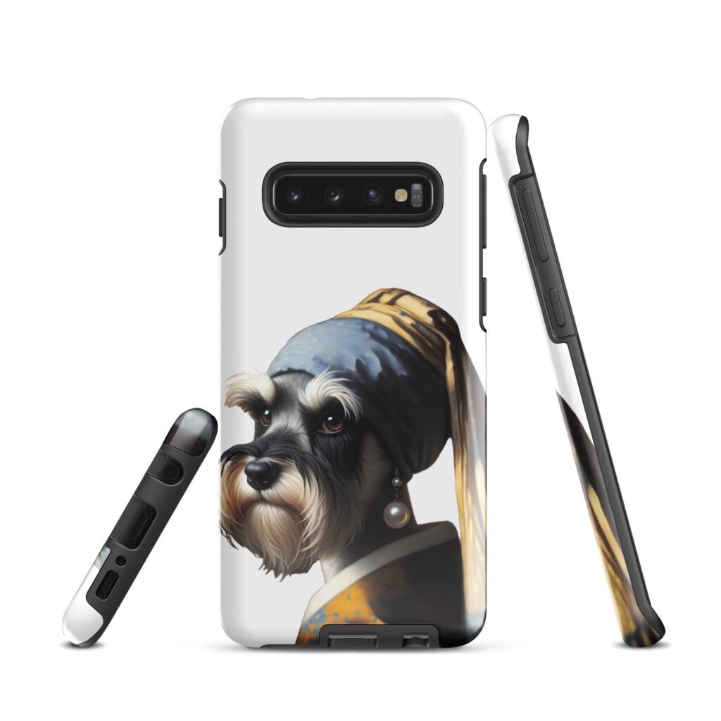 Miniature Schnauzer with Pearl Earring – Tough case for Samsung®