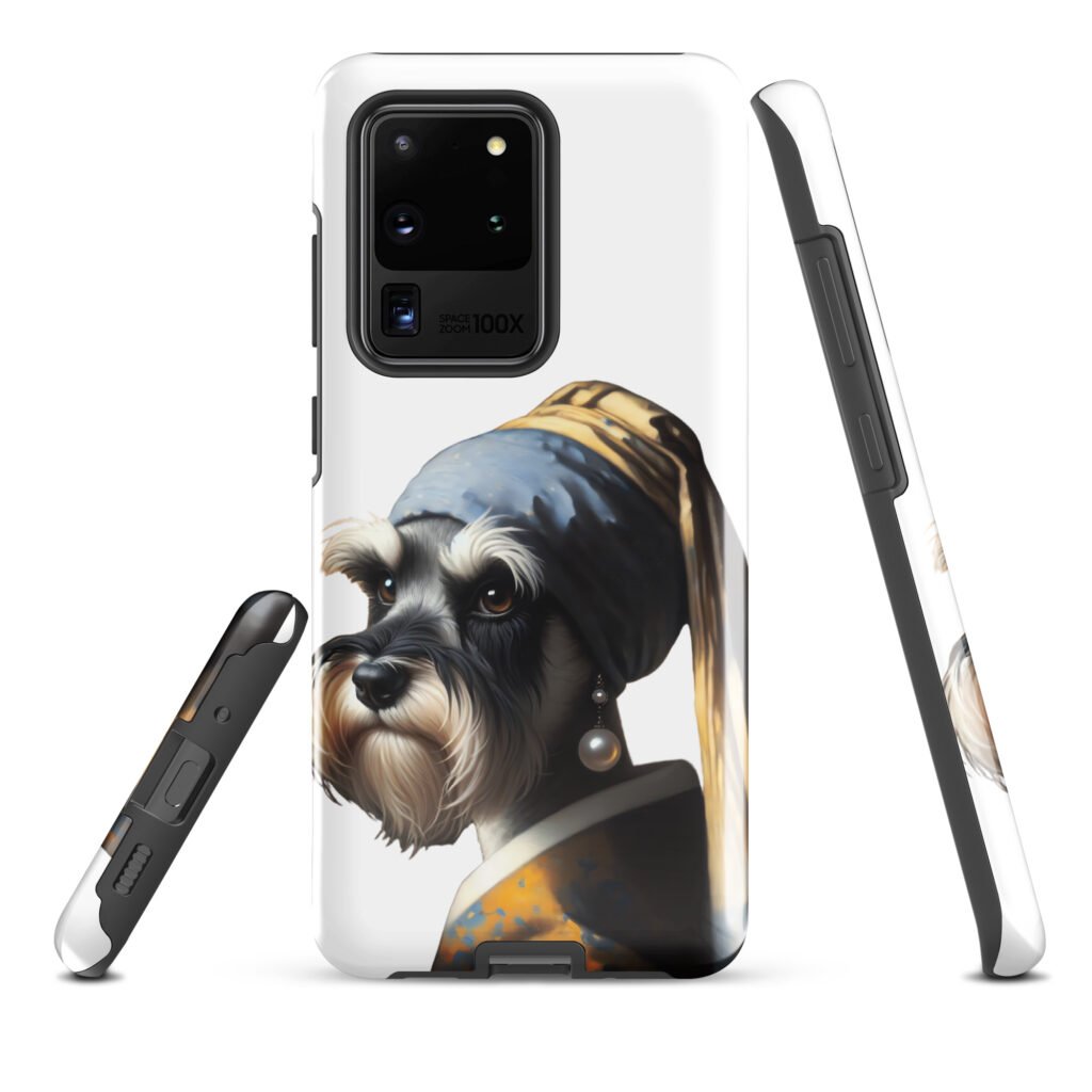 Miniature Schnauzer with Pearl Earring – Tough case for Samsung®