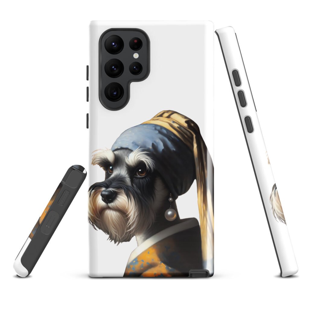 Miniature Schnauzer with Pearl Earring – Tough case for Samsung®