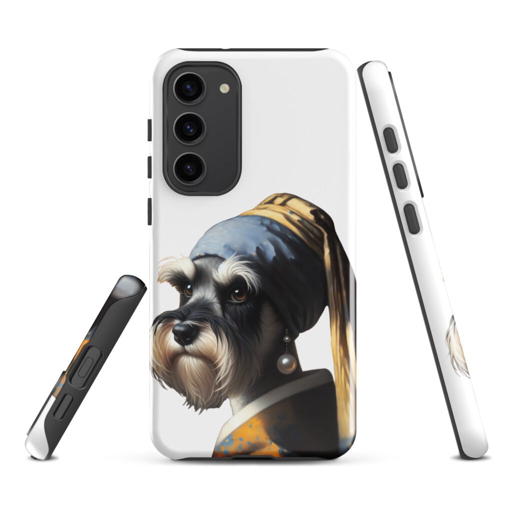 Miniature Schnauzer with Pearl Earring – Tough case for Samsung®