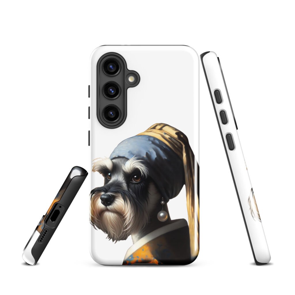 Miniature Schnauzer with Pearl Earring – Tough case for Samsung®