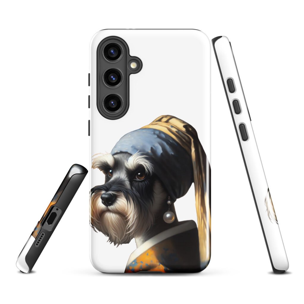 Miniature Schnauzer with Pearl Earring – Tough case for Samsung®