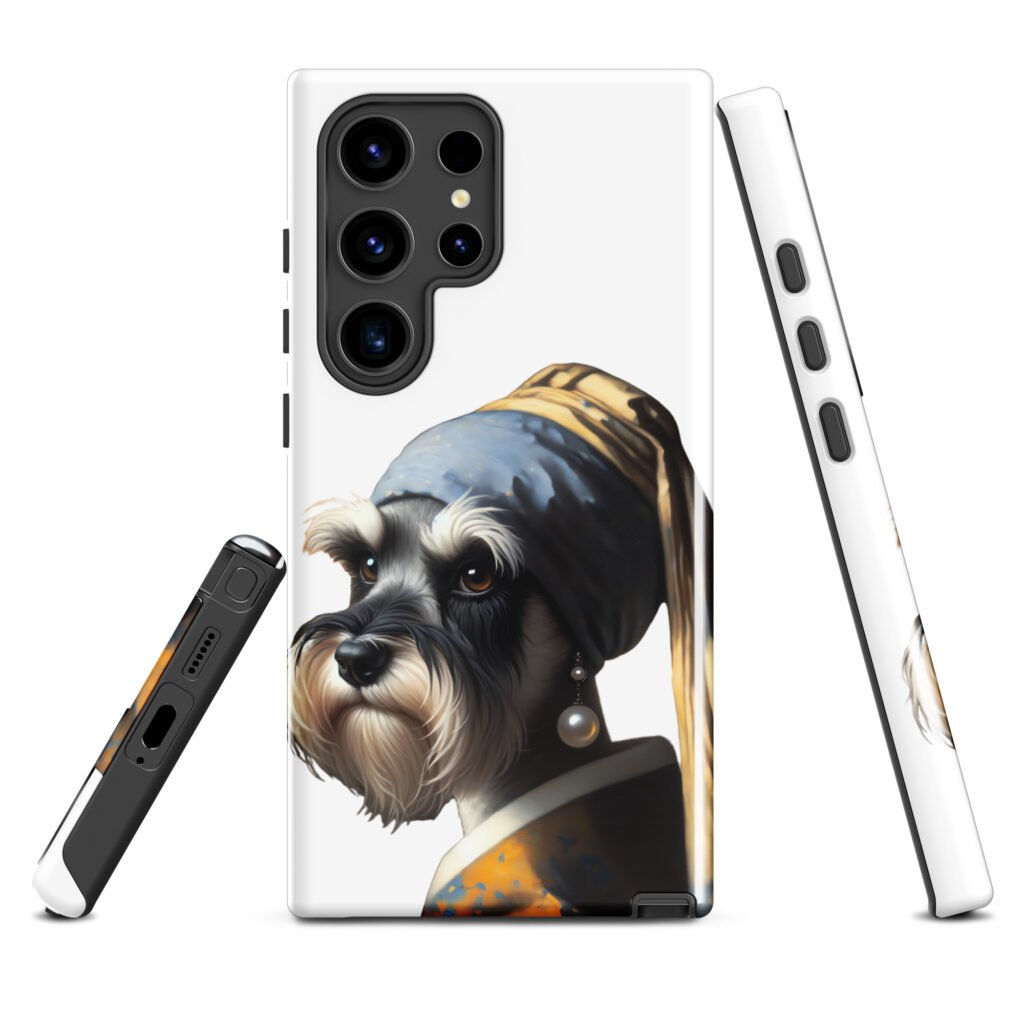 Miniature Schnauzer with Pearl Earring – Tough case for Samsung®