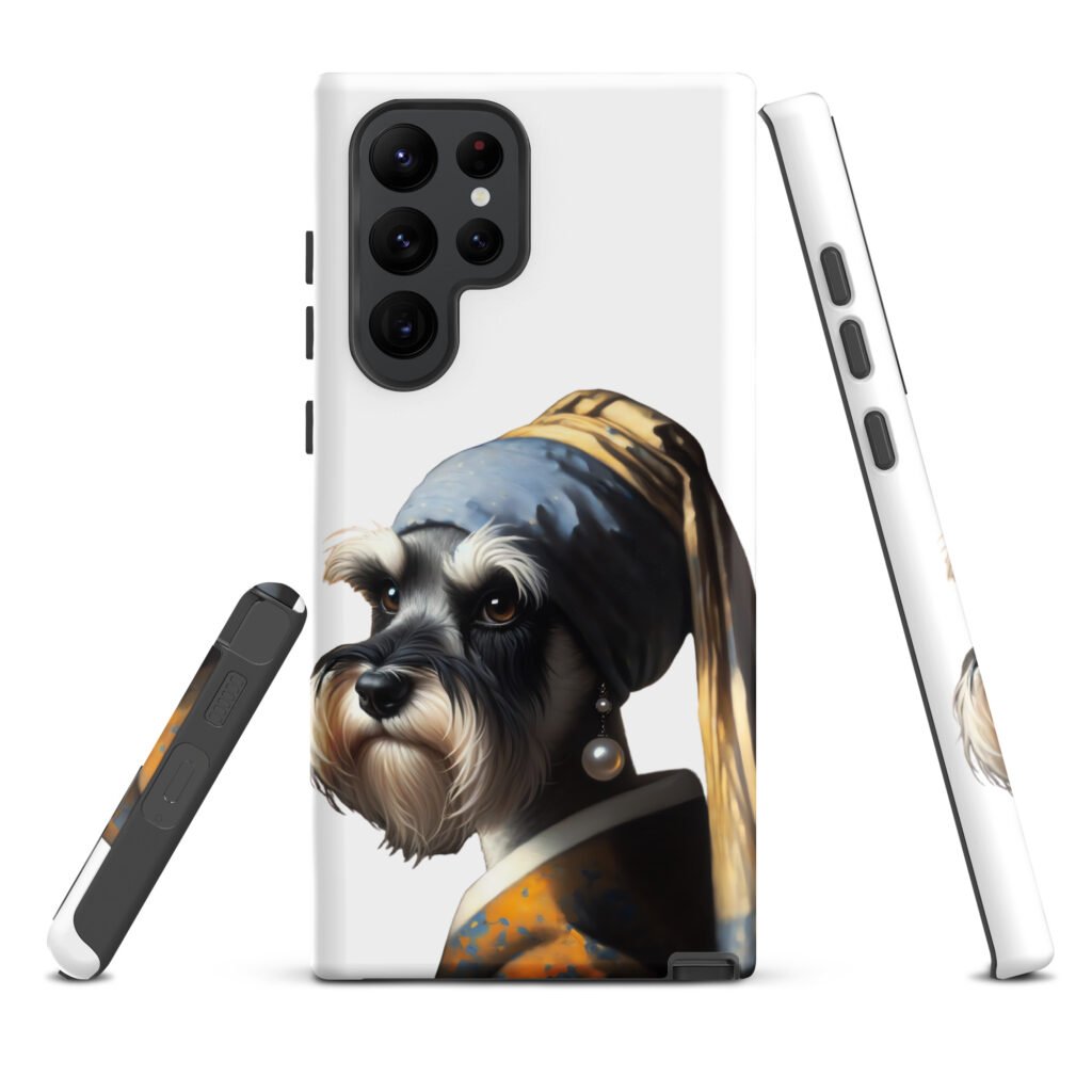 Miniature Schnauzer with Pearl Earring – Tough case for Samsung®