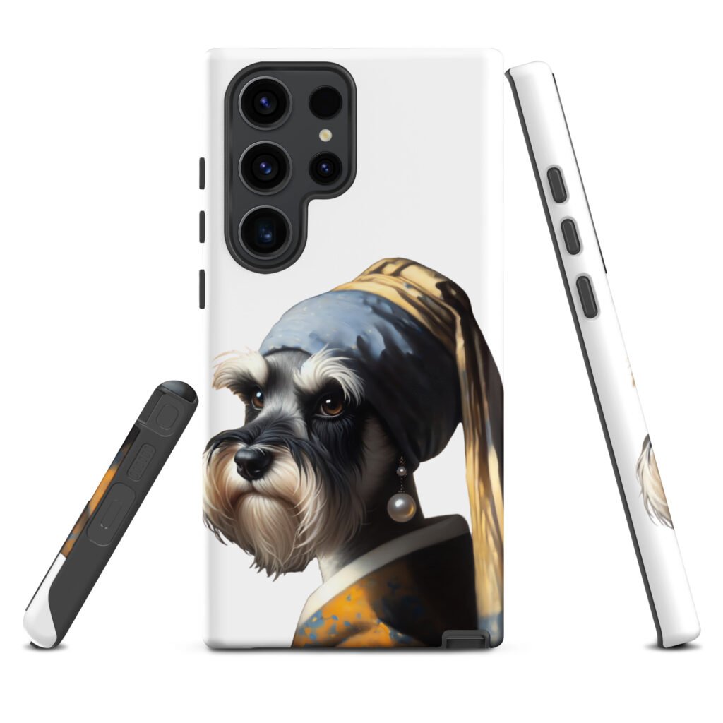 Miniature Schnauzer with Pearl Earring – Tough case for Samsung®