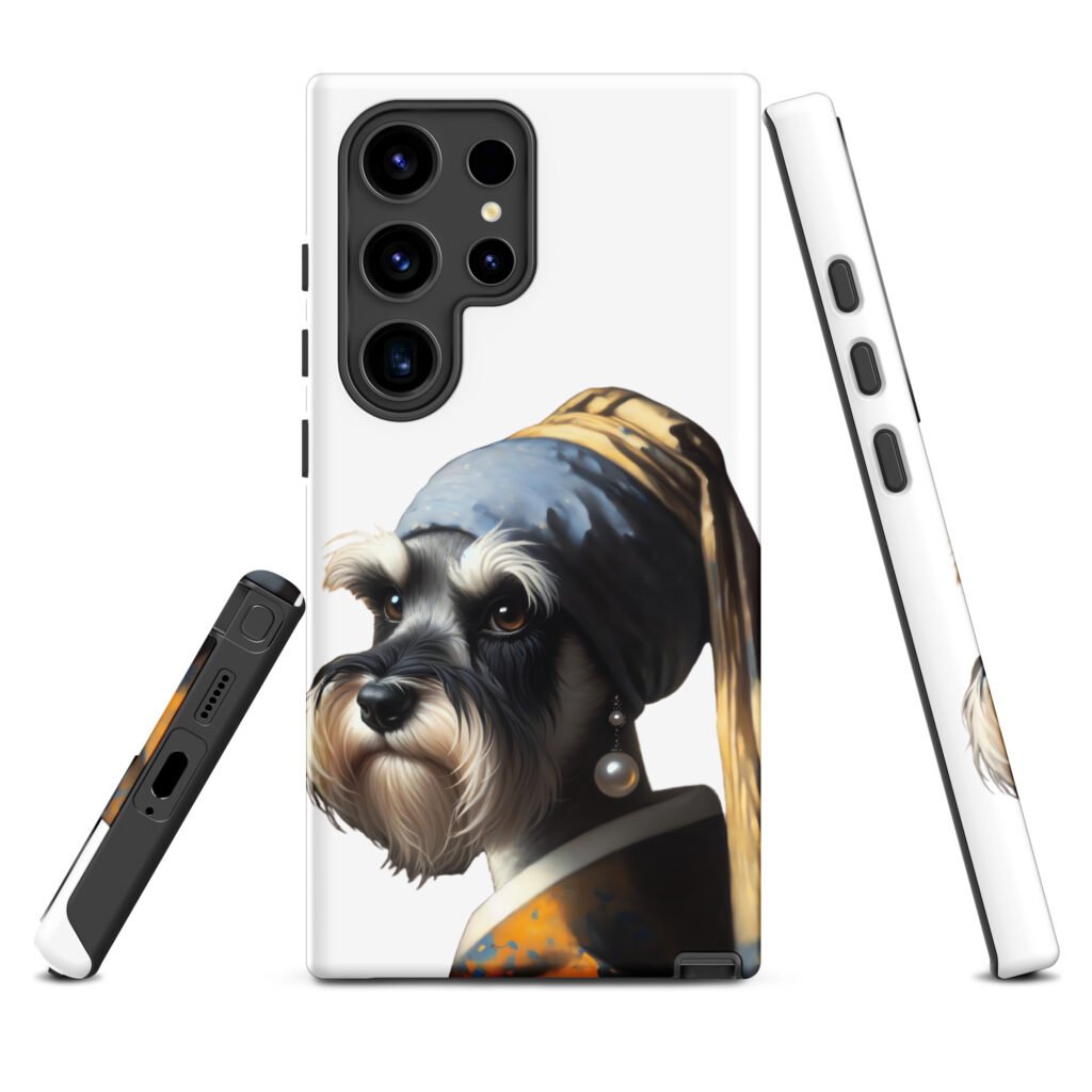 Miniature Schnauzer with Pearl Earring – Tough case for Samsung®