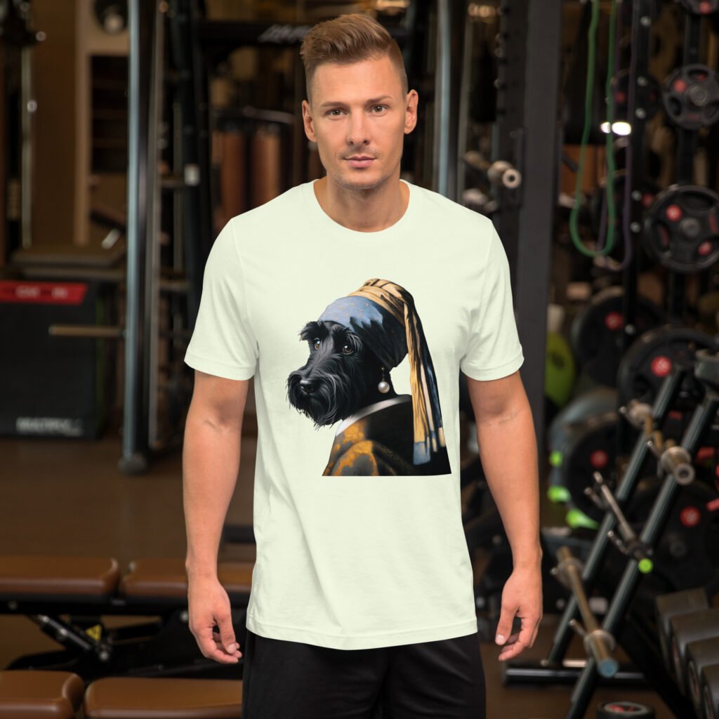 Scottish Terrier with Pearl Earring – Unisex T-Shirt