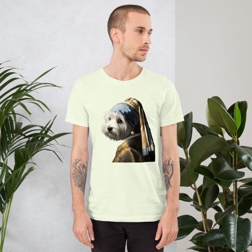 West Terrier with Pearl Earring – Unisex T-Shirt