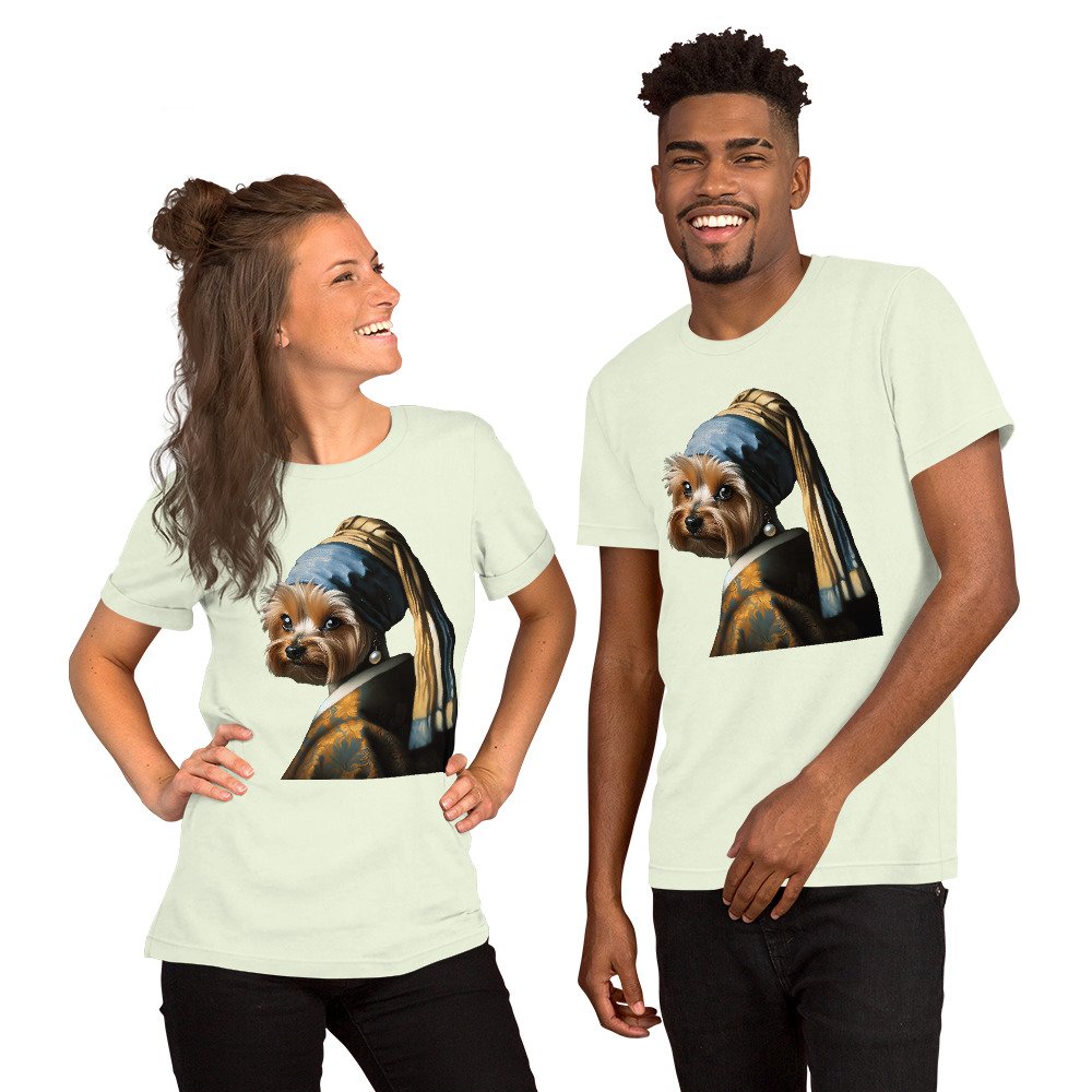 Yorkshire Terrier with Pearl Earring – Unisex T-Shirt