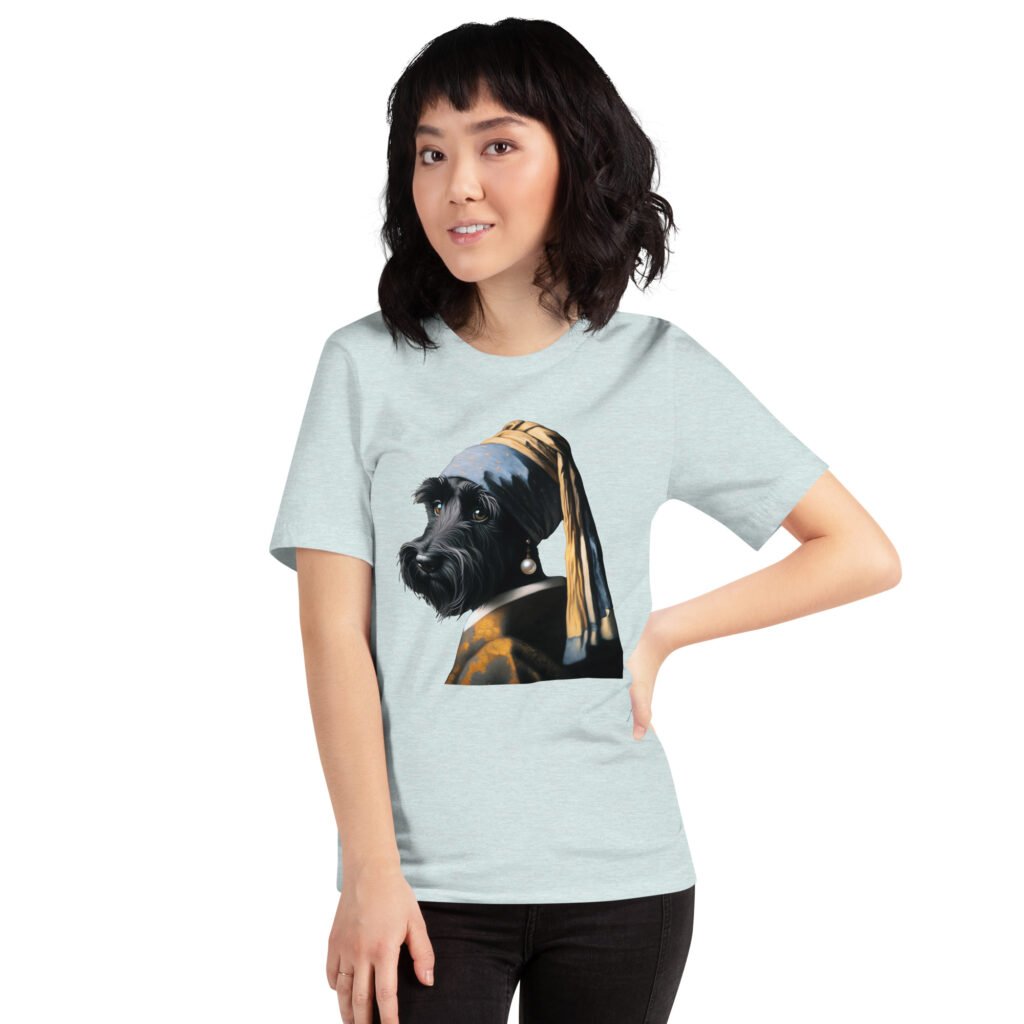 Scottish Terrier with Pearl Earring – Unisex T-Shirt