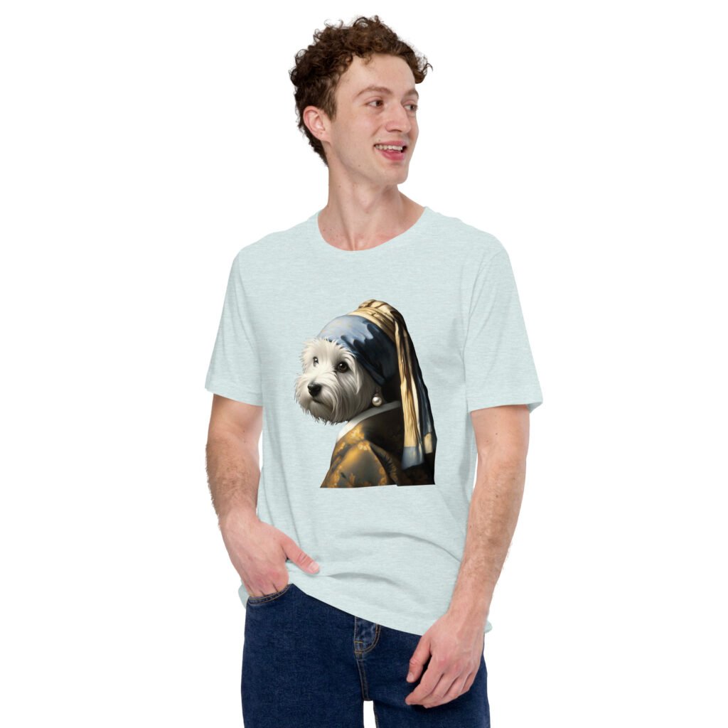 West Terrier with Pearl Earring – Unisex T-Shirt