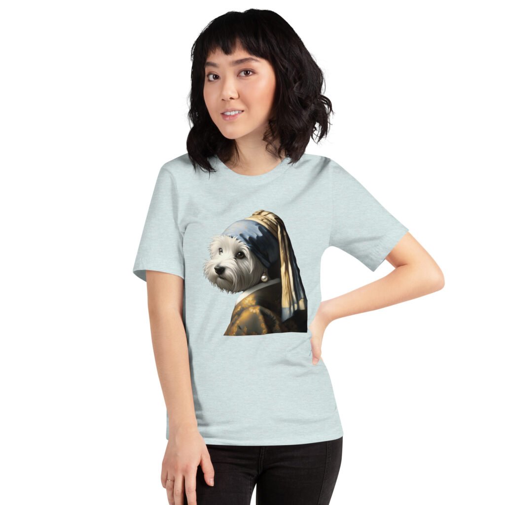 West Terrier with Pearl Earring – Unisex T-Shirt