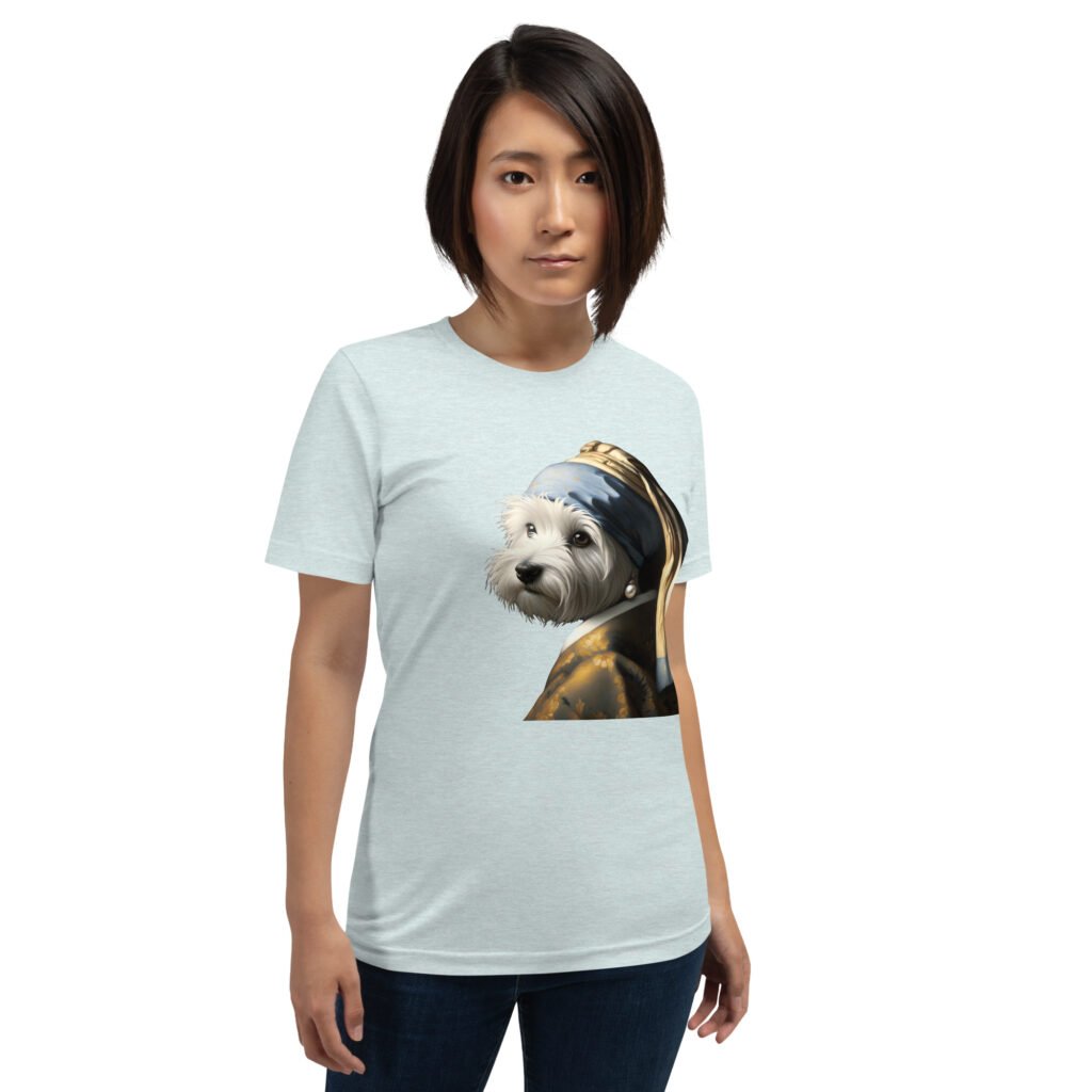 West Terrier with Pearl Earring – Unisex T-Shirt