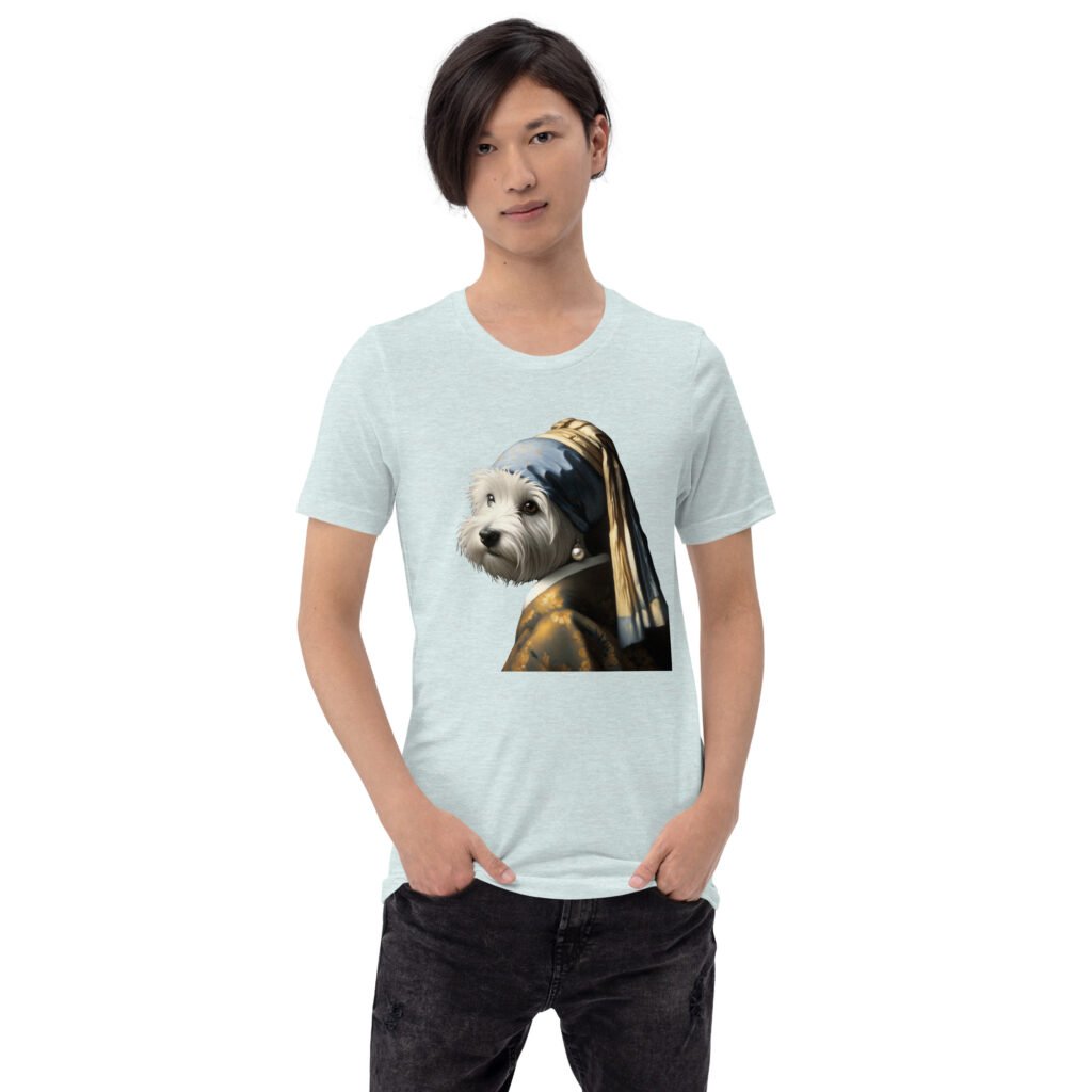 West Terrier with Pearl Earring – Unisex T-Shirt